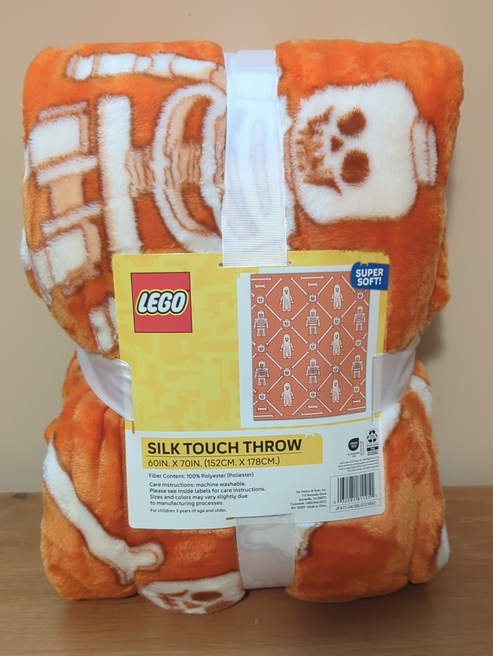 Lego Halloween Silk Touch Throw Blanket New